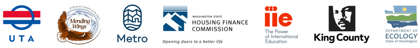 Picure of Talitha Consults' Clients: Seattle Housing Authority, Bend Park & Recreation District, Mid Sound Fisheries Enhancement Group, King County, Green Mountain Transit, Institute of International Education, Department of Ecology State of Washington